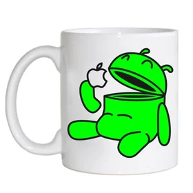 Прикольные кружки: android vs apple